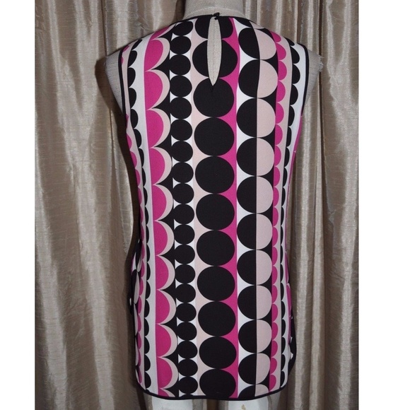 103 VINCE CAMUTO Retro Dot Hi-Lo Hem Top - Picture 6 of 8